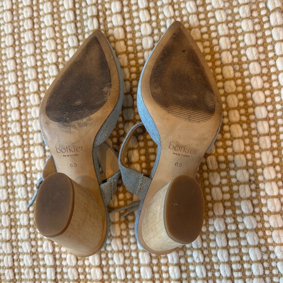 Botkier Pointed-Toe Slingback Heels, Denim - Picture 5 of 5